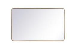 48 x 1 in. Mirror Rectangular in Brass Tones