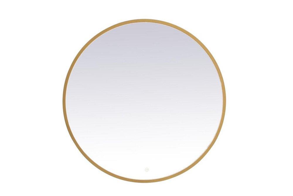 36 LED MIRROR W/ ADJUSTABLE COLOR TEMPERATURE 3000K/4200K/6400K BRASS 