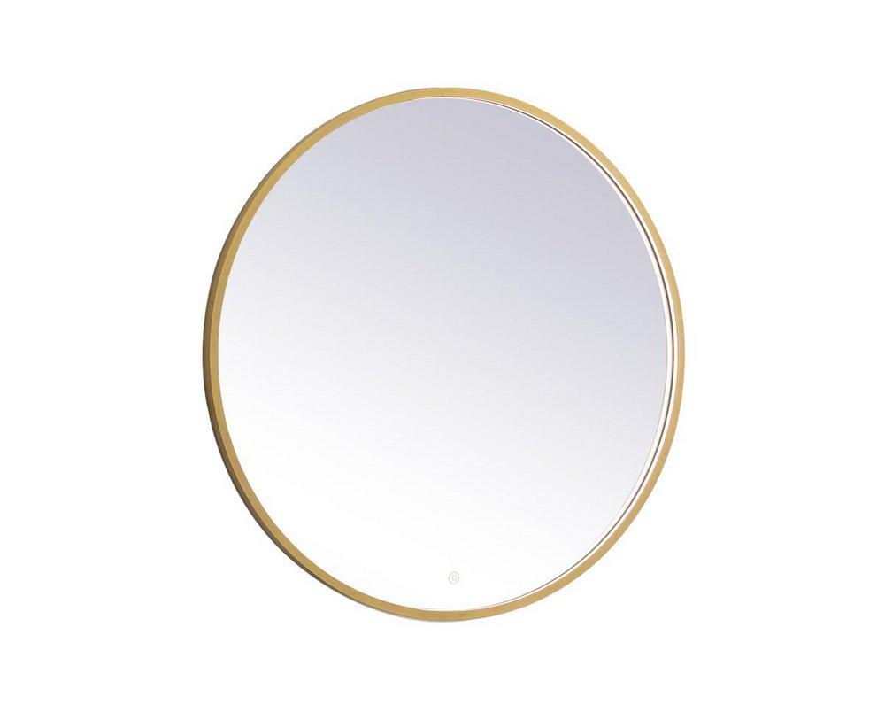 36 LED MIRROR W/ ADJUSTABLE COLOR TEMPERATURE 3000K/4200K/6400K BRASS 