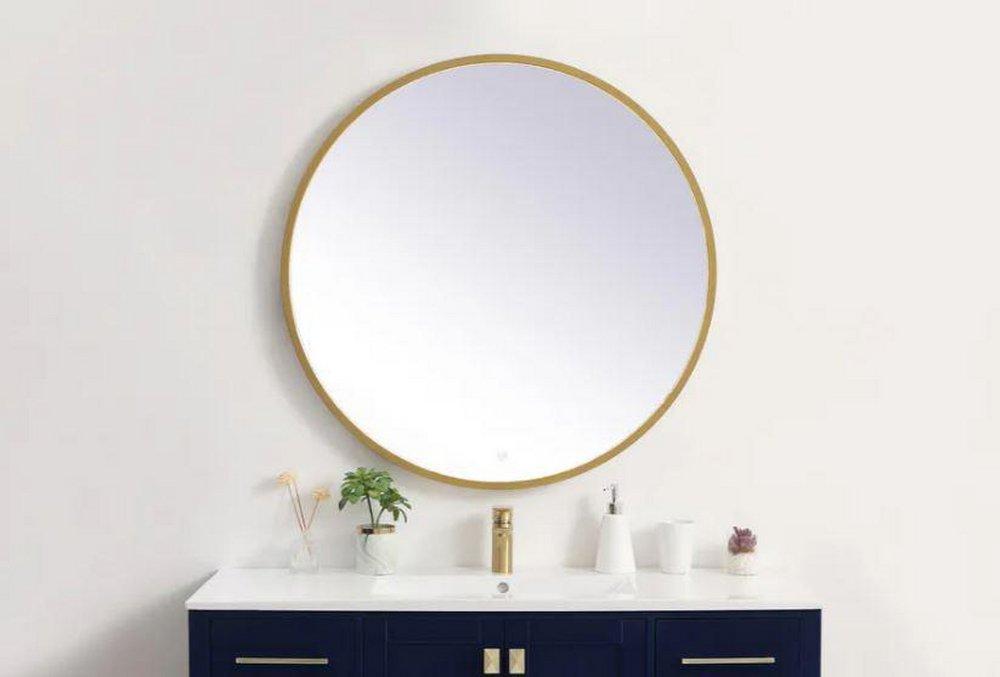 36 LED MIRROR W/ ADJUSTABLE COLOR TEMPERATURE 3000K/4200K/6400K BRASS 