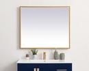 30X36 LED MIRROR W/ ADJUSTABLE COLOR TEMPERATURE 3000K/4200K/6400K BRASS 