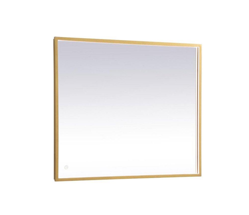 30X36 LED MIRROR W/ ADJUSTABLE COLOR TEMPERATURE 3000K/4200K/6400K BRASS 