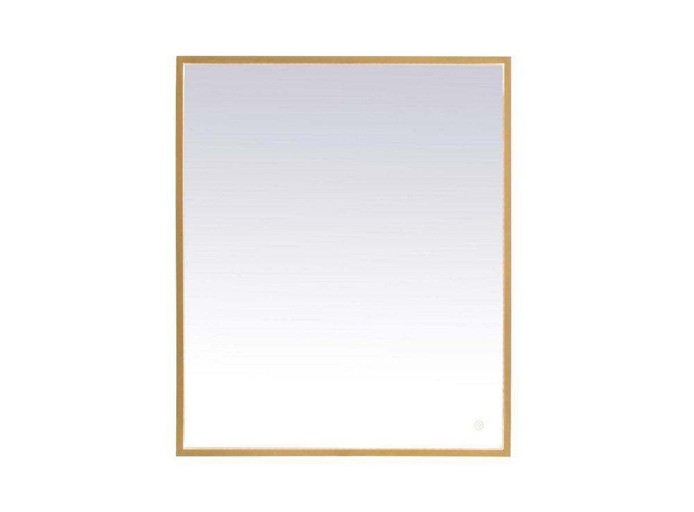 30X36 LED MIRROR W/ ADJUSTABLE COLOR TEMPERATURE 3000K/4200K/6400K BRASS 