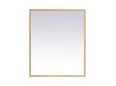 30X36 LED MIRROR W/ ADJUSTABLE COLOR TEMPERATURE 3000K/4200K/6400K BRASS 