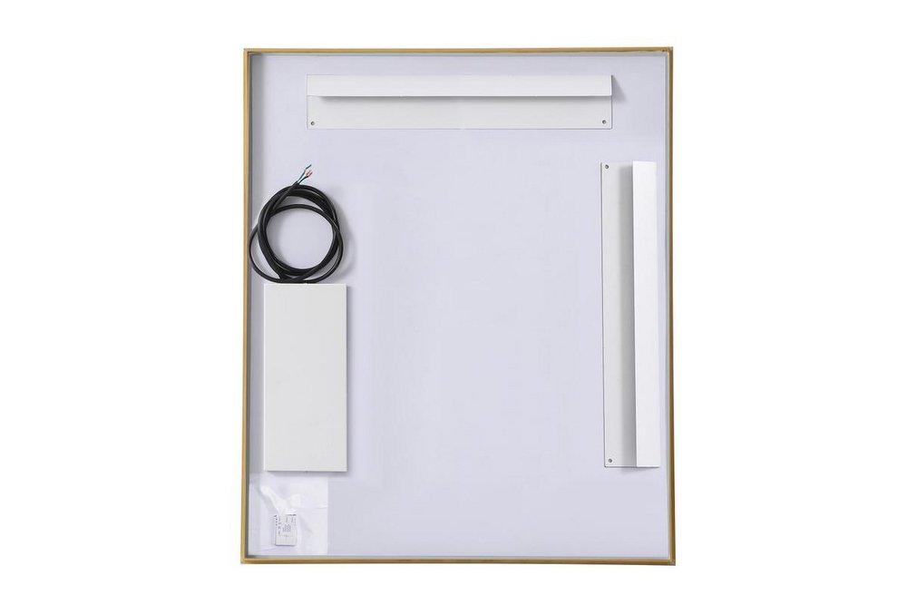 30X36 LED MIRROR W/ ADJUSTABLE COLOR TEMPERATURE 3000K/4200K/6400K BRASS 