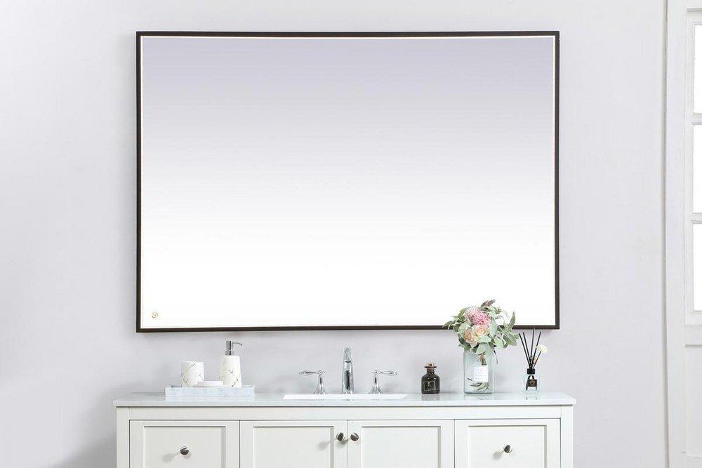 42X60 LED MIRROR W/ ADJUSTABLE COLOR TEMPERATURE 3000K/4200K/6400K BLACK 