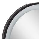 18 in. Oval Lighted Mirror in Matte Black Powder Coat 