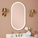 24 OVAL LIGHTED MIR - SATIN GOLD 