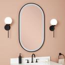 24 in. Oval Lighted Mirror in Matte Black Powder Coat 