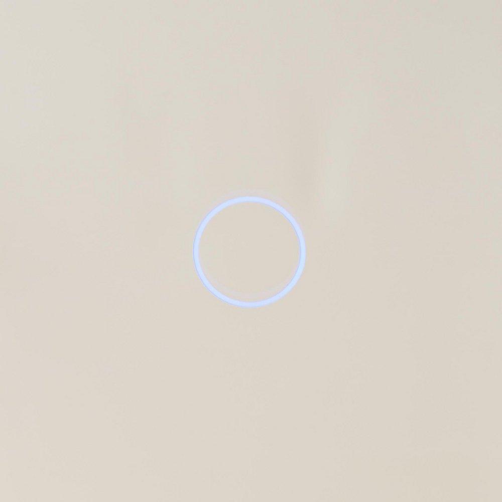 24 in. Oval Lighted Mirror in Matte Black Powder Coat 