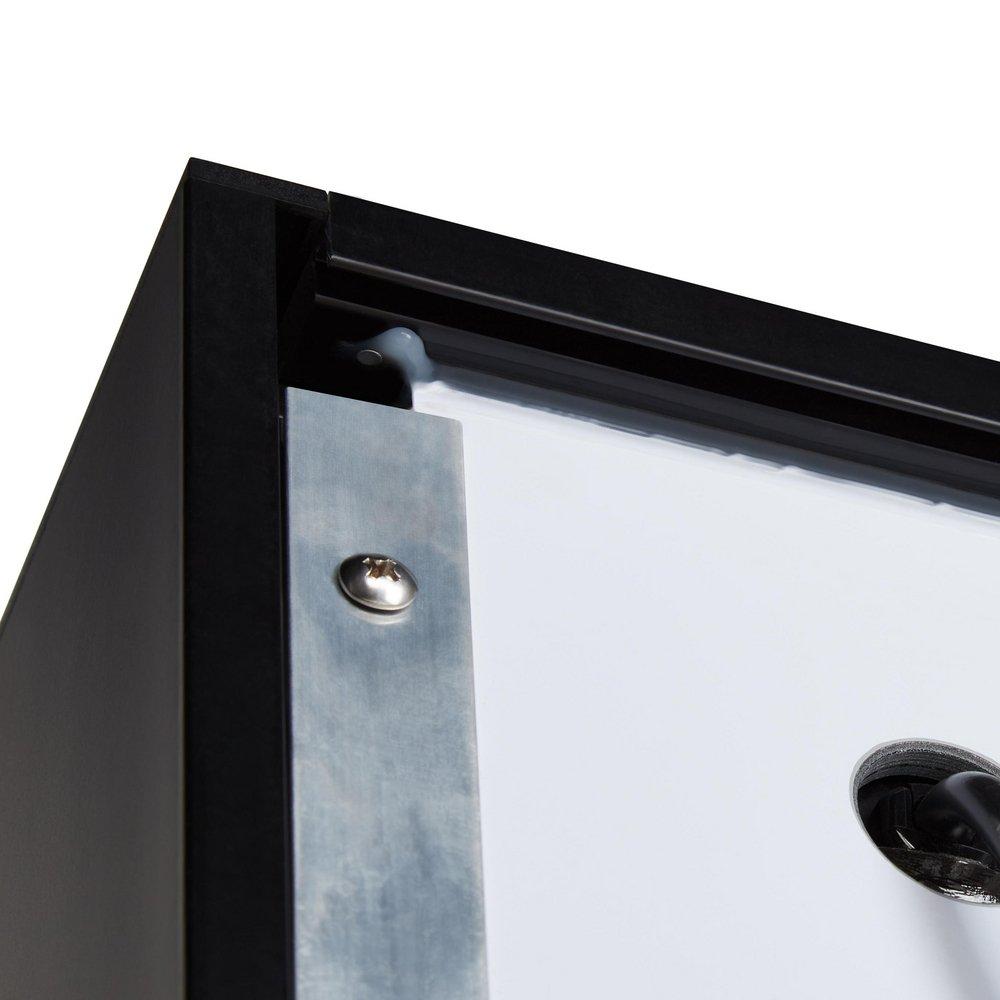 LARCHVIEW LIGHTED MED CAB - MATTE BLACK POWDER COAT 