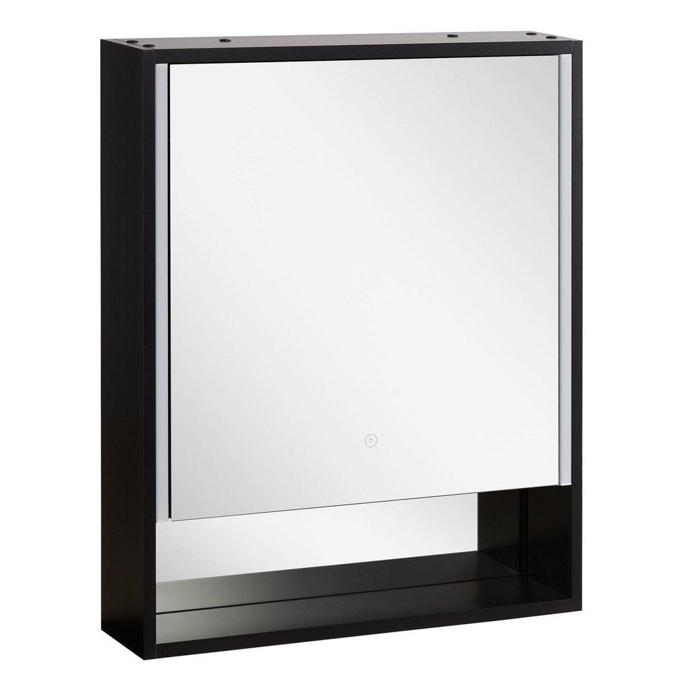 Lighted Medicine Cabinet in Matte Black Powder Coat 