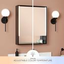 Lighted Medicine Cabinet in Matte Black Powder Coat 