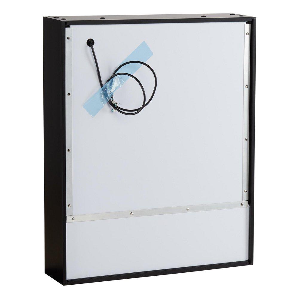 Lighted Medicine Cabinet in Matte Black Powder Coat 