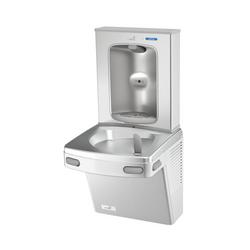 Wall Mount Bi-Level Indoor Water Cooler in Stainless Steel with Electric Bottle Filling Station