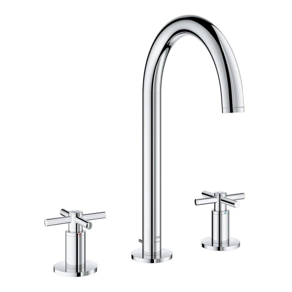 8-INCH WIDESPREAD 2-HANDLE L-SIZE BATHROOM FAUCET 1.2 GPM 