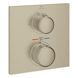 Single Function 2-Handle Thermostatic Valve Trim in Brushed Nickel