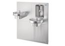 Wall Mount Bi-Level Indoor Water Cooler in Brushed Stainless Steel with Electric Bottle Filling Station 