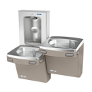 Non-Filtered Refrigerated Bottle Filling Station with Bi-Level Water Cooler in Sandstone 