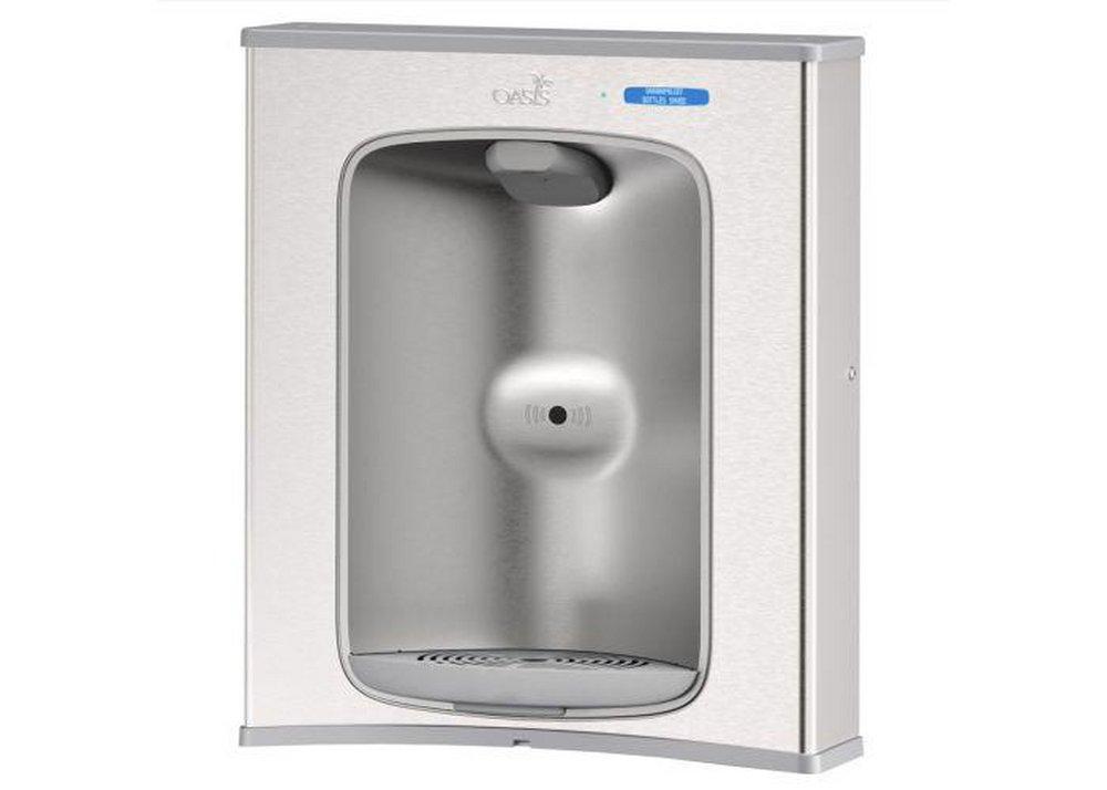 Wall Mount Contactless Electronic Bottle Filler Retro-Fit Kit in Steel Finish 