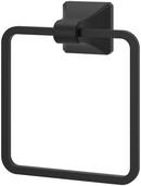 Rectangular Closed Towel Ring in Matte Black