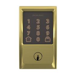 Smart Wifi Deadbolt with Keypad in Satin Brass