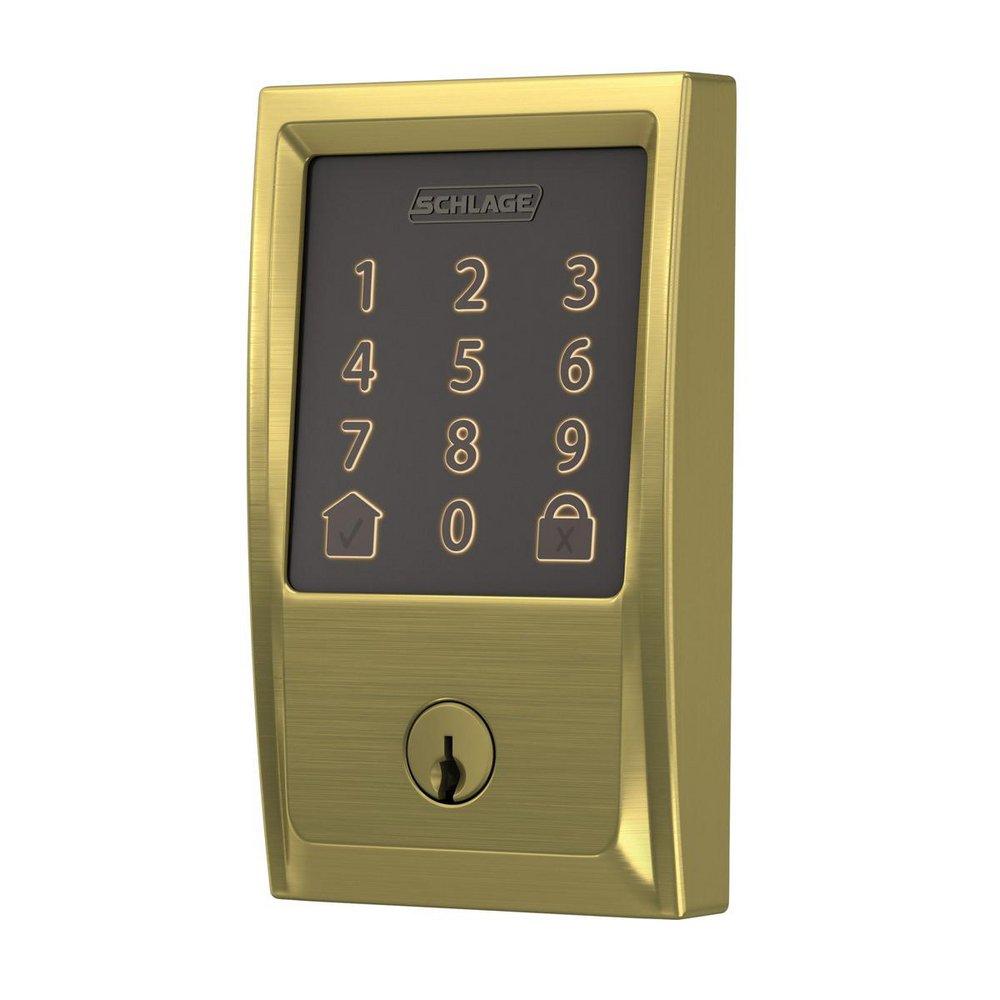 Smart Wifi Deadbolt with Keypad in Satin Brass 