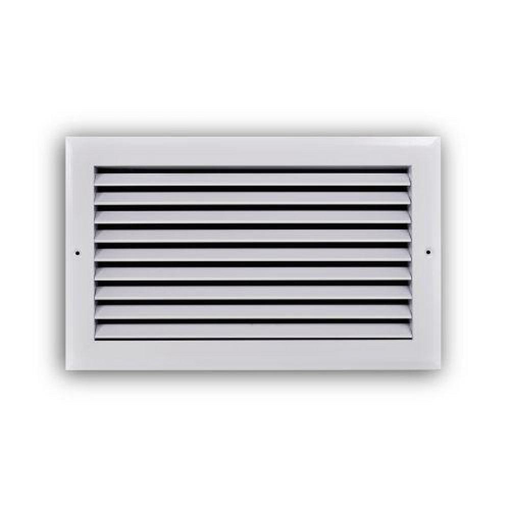 24 X 12 3/4 FIXED BAR 45 DEGREE BLADE PITCH ALUMINUM CEILING/SIDEWALL WHITE GRILLE 