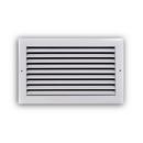 24 X 12 3/4 FIXED BAR 45 DEGREE BLADE PITCH ALUMINUM CEILING/SIDEWALL WHITE GRILLE 