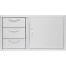 39-1/4 in. Stainless Steel Access Door and Triple Drawer