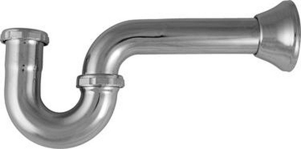 Keeney Polished Chrome 17 ga P-Trap with Deep Flange 