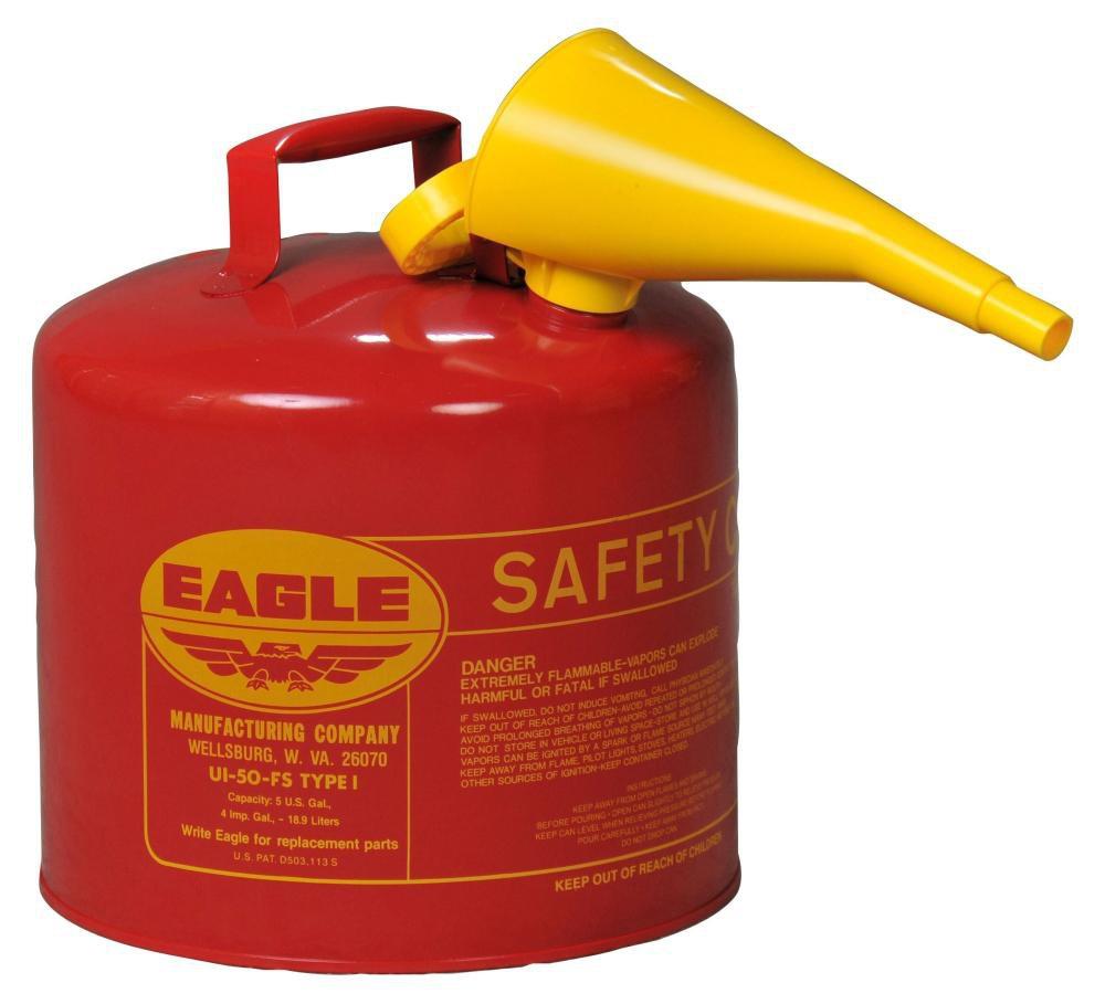 Eagle Red Hot Dipped Galvanized Safety Can for Storage in Red 