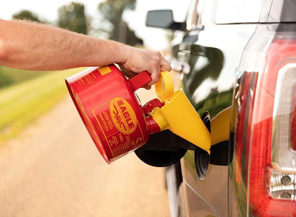 Eagle Red Gasoline Safety Can with Funnel in Red 