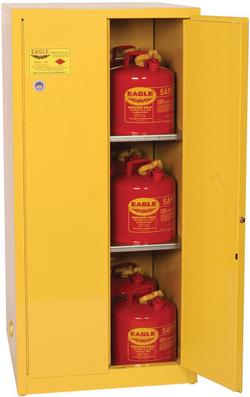 60 gal 2-Door Manual Close Safety Cabinet in Yellow