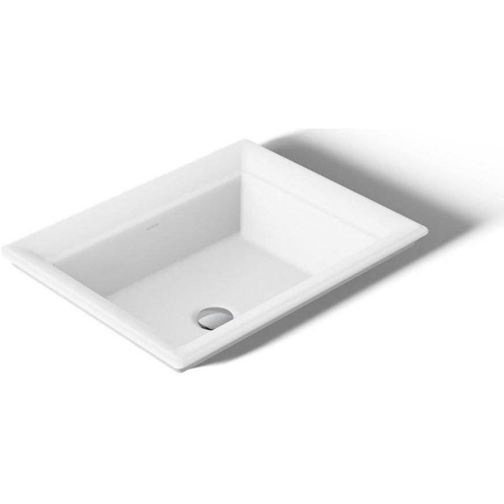 20-7/8 in. Drop-in Rectangular Vitreous China Bathroom Sink in White 