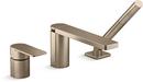 Single Handle Roman Tub Faucet with Hand Shower in Vibrant® Brushed Bronze