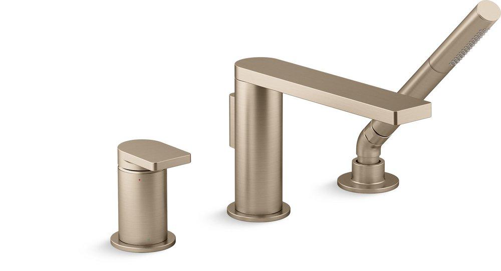 KOHLER Vibrant Brushed Bronze Single Handle Roman Tub Faucet 