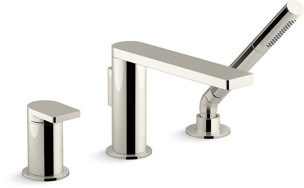 KOHLER Vibrant Polished Nickel Single Handle Roman Tub Faucet 