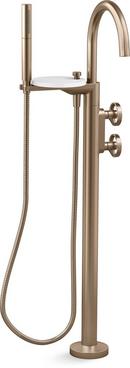 Two Handle Floor Mount Tub Filler with Hand Shower in Vibrant&reg; Brushed Bronze (Trim Only) 