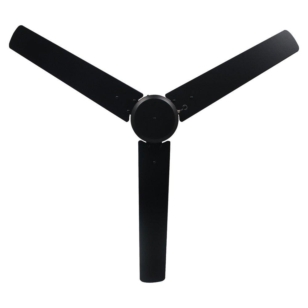 RP Lighting Matte Black 52 in. 3-Blade Indoor Ceiling Fan 