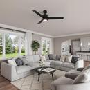 RP Lighting Matte Black 52 in. 3-Blade Indoor Ceiling Fan 
