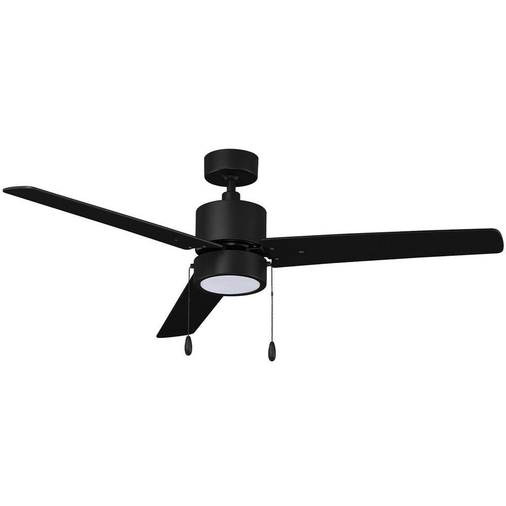 RP Lighting Matte Black 52 in. 3-Blade Indoor Ceiling Fan 