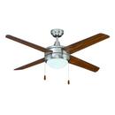 52 in. 3-Blade Indoor Ceiling Fan in Brushed Nickel/Walnut