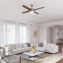 RP Lighting Brushed Nickel 52 in. 3-Blade Indoor Ceiling Fan 