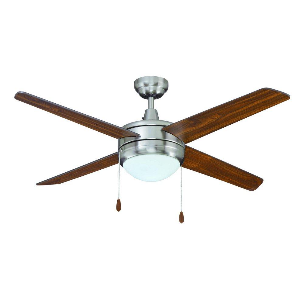 RP Lighting Brushed Nickel 52 in. 3-Blade Indoor Ceiling Fan 