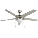 52 in. 5-Blade Indoor Ceiling Fan in Brushed Nickel/Brushed Nickel