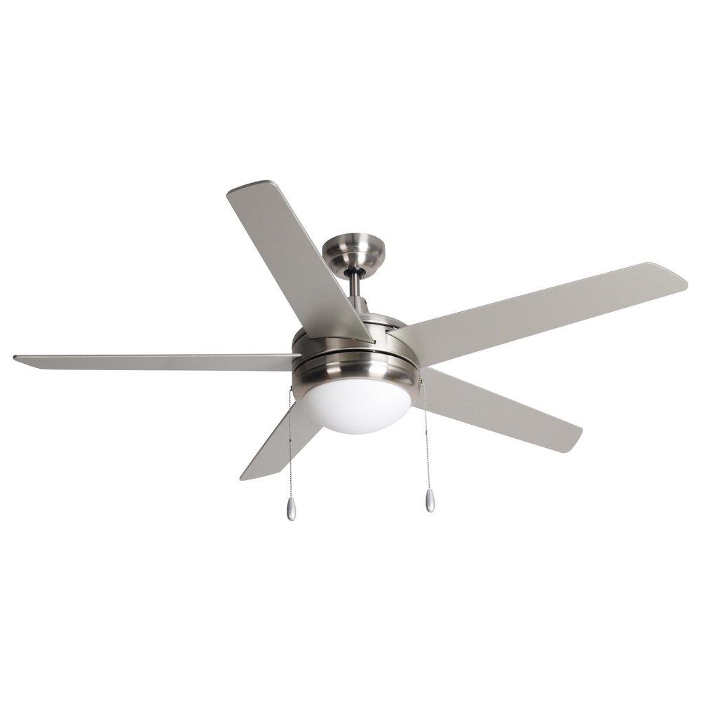 RP Lighting Brushed Nickel 52 in. 5-Blade Indoor Ceiling Fan 