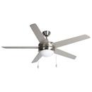RP Lighting Brushed Nickel 52 in. 5-Blade Indoor Ceiling Fan 