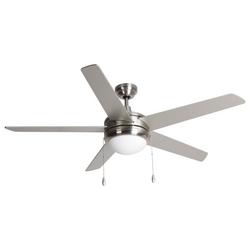 52 in. 5-Blade Indoor Ceiling Fan in Brushed Nickel/Brushed Nickel