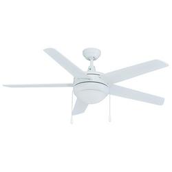 52 in. 5-Blade Indoor Integrated LED Ceiling Fan in White/White